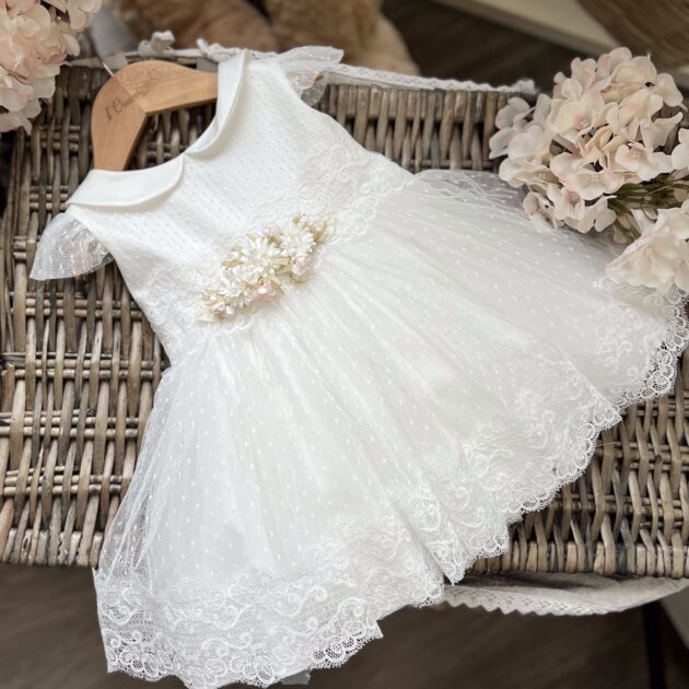 Abito Battesimo bimba Tulle e pois | 082 | FL