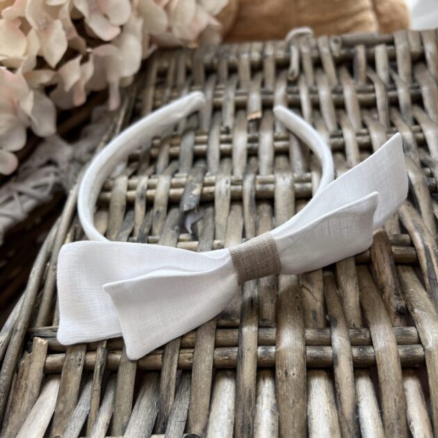 Cerchietto bianco in lino | 1224 | LSP