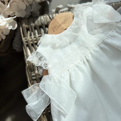 Abito Battesimo bimba  in organza con ricamo | 5707 | NS