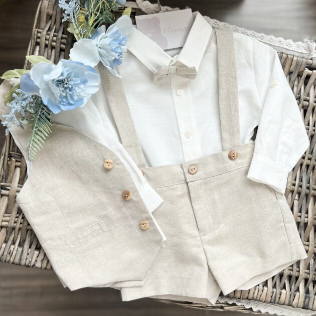 Completo Bimbo Pagetto in Lino Beige | 5257 | NS