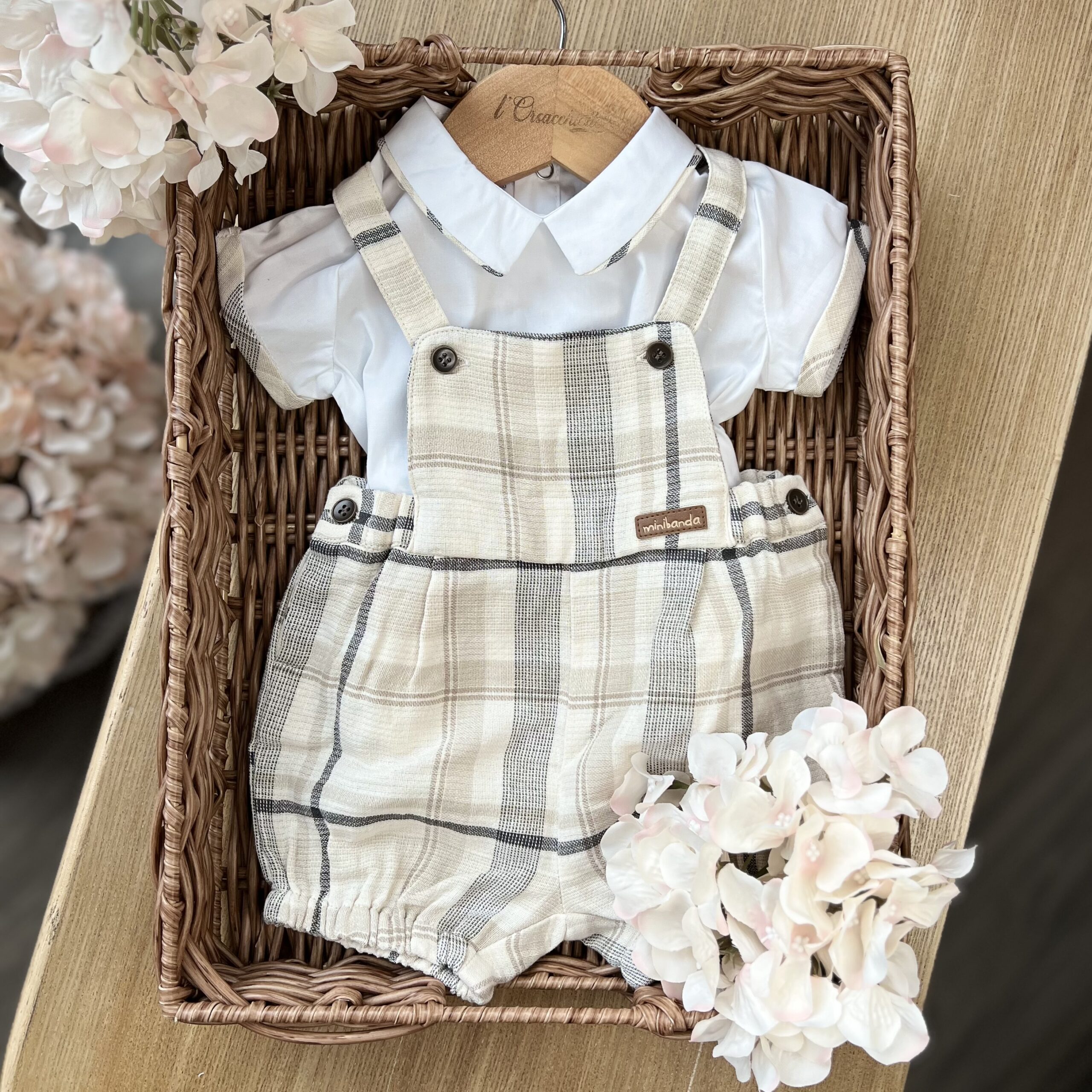 Salopette fantasia con body camicia | 3G637 | MB - immagine 3