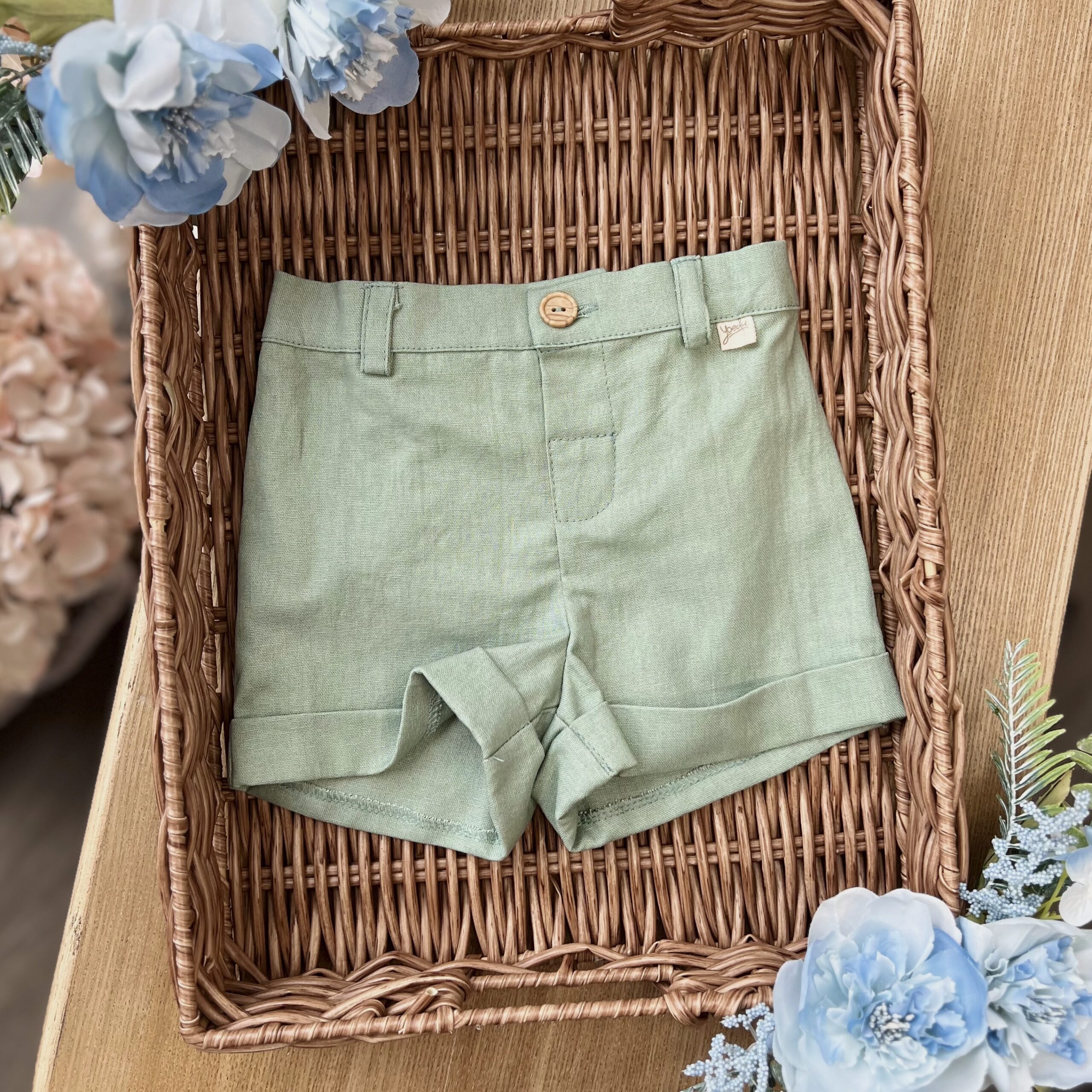 Pantalone corto bimbo verde | YD