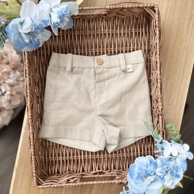 Pantalone corto bimbo beige |  YD