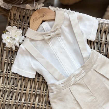 Completo Battesimo bimbo Beige 3Pz | A3403 |