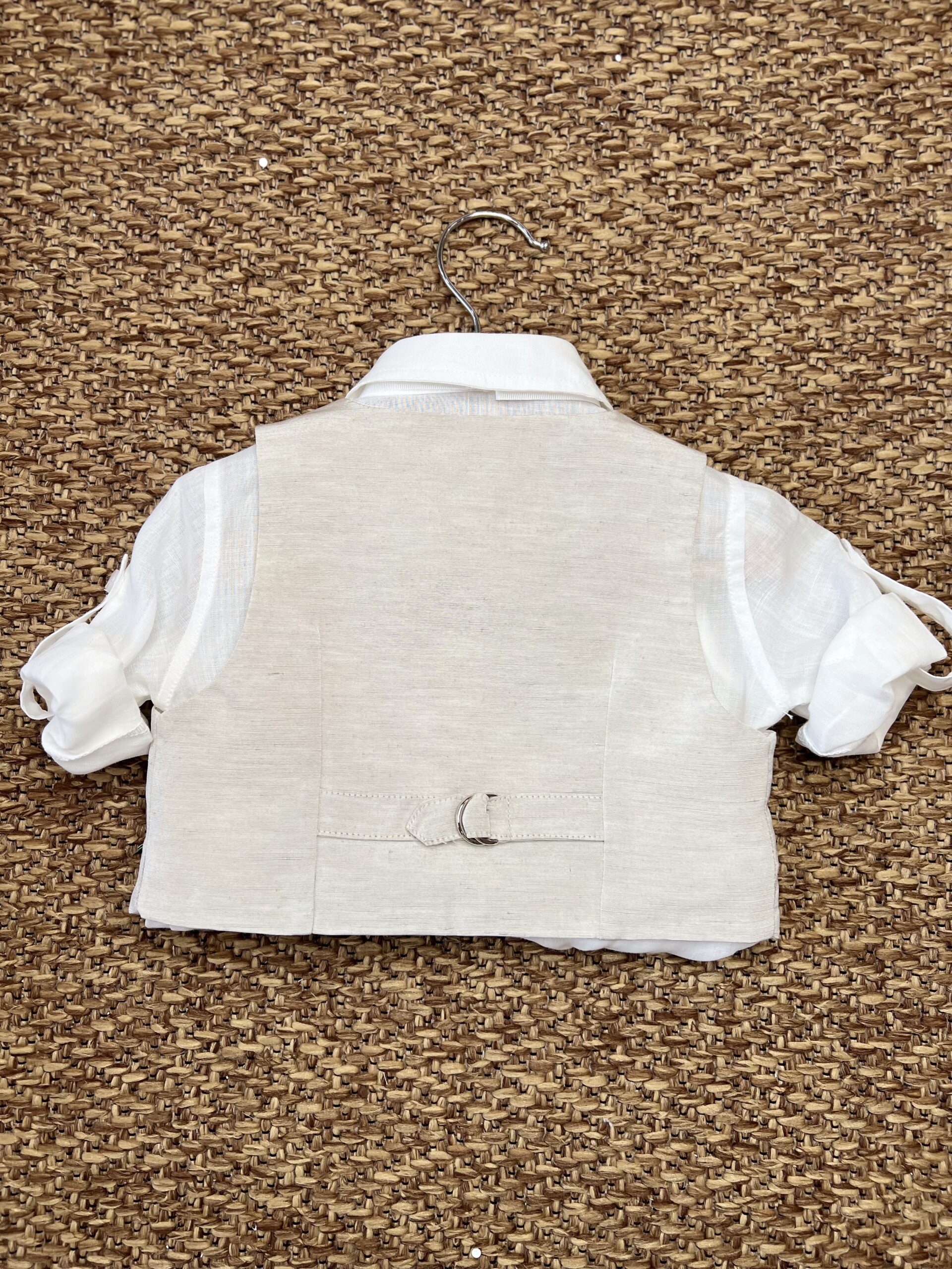 Completo Battesimo bimbo 4Pz beige | A3405 | BA - immagine 6