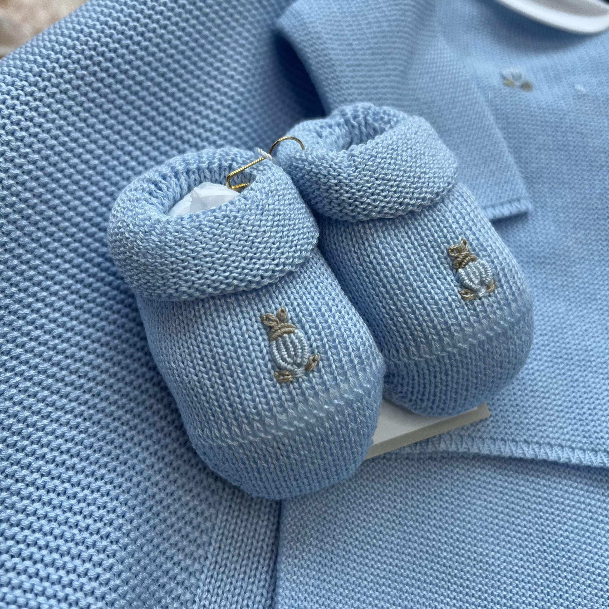 Coordinato nascita neonato con coniglietti | Filo di cotone | 246084R4G | PPC - immagine 3