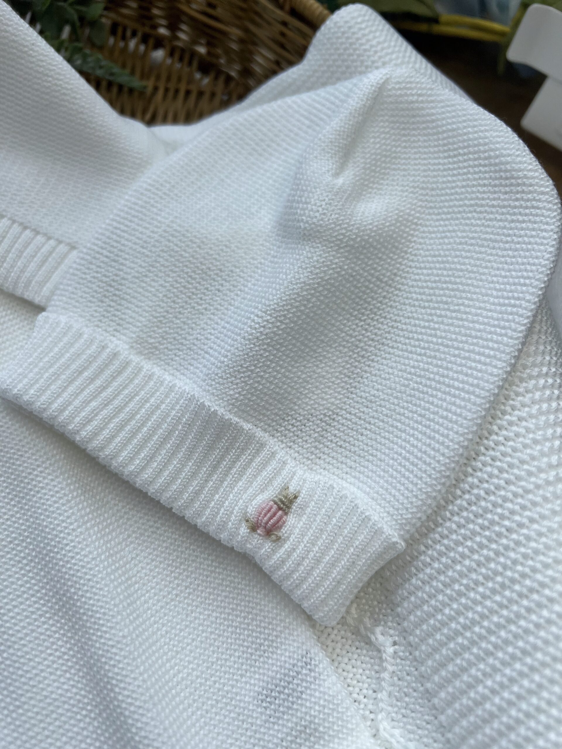 Coordinato nascita bimba bianco con coniglietti 4Pz | Filo di cotone | 245082R3G | PPC - immagine 3