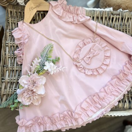Abito bimba in taffettà rosa | 1238 | LS