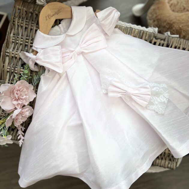 Abito bimba a ruota rosa con fiocchi | 1231 | LS