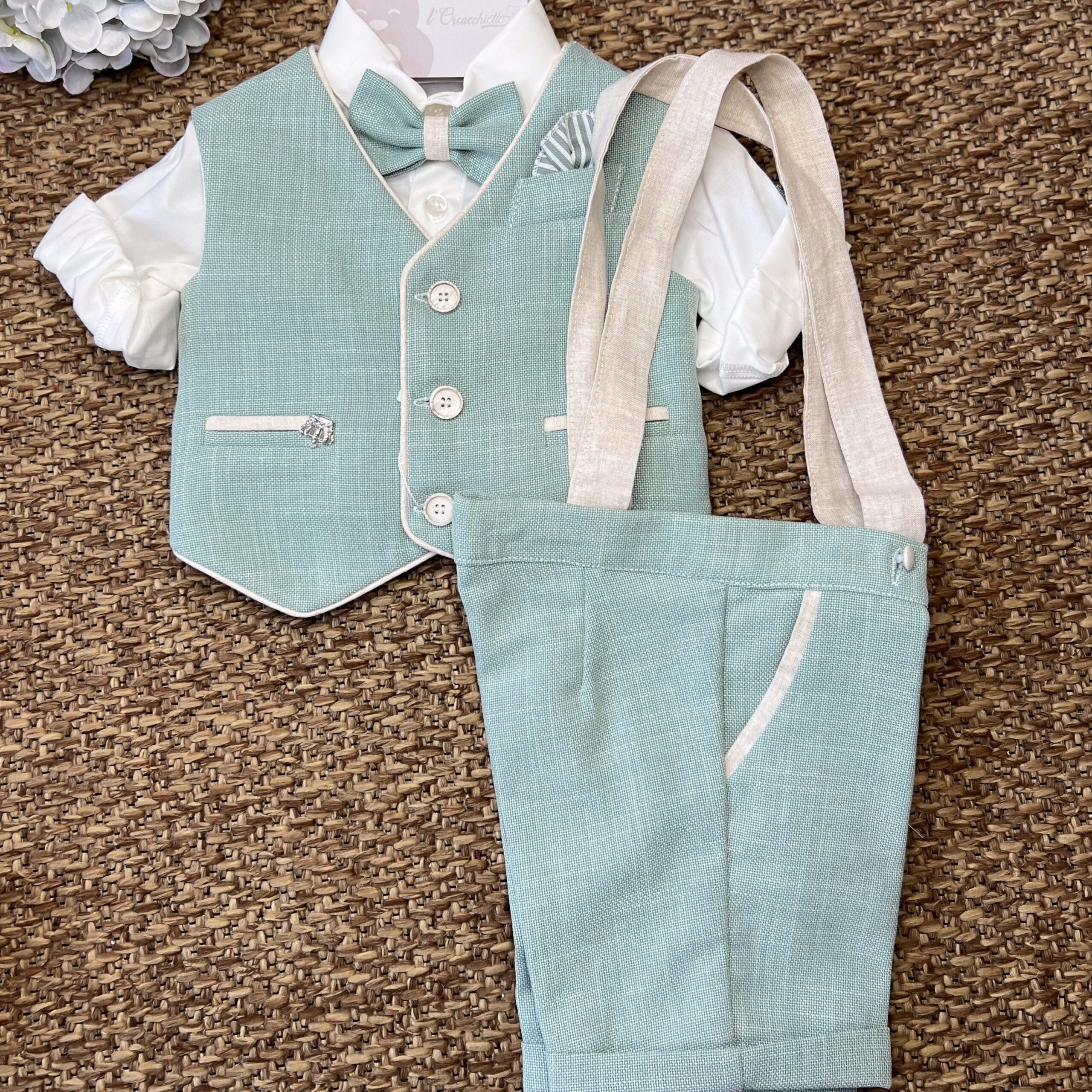 Completo elegante bimbo verde 4Pz | Yamal | LP - immagine 3