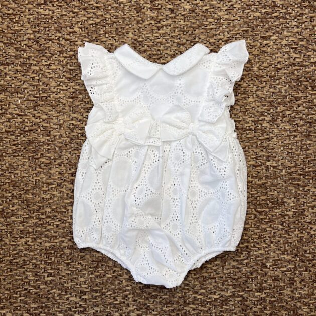 Pagliaccetto bimba bianco | JMKS