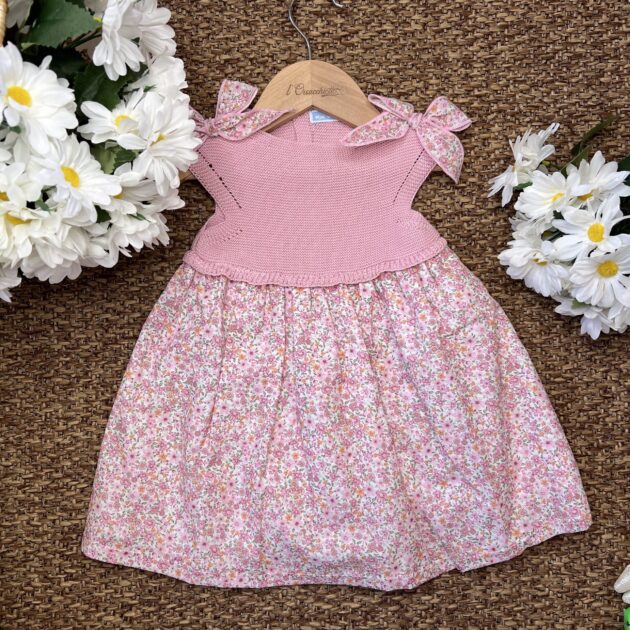 Abito bimba con fiori e fiocchi | 0120 | MI