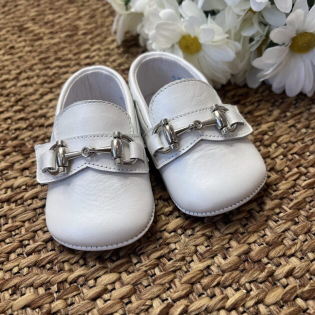 Scarpa mocassino bimbo bianca | A3805 | PN