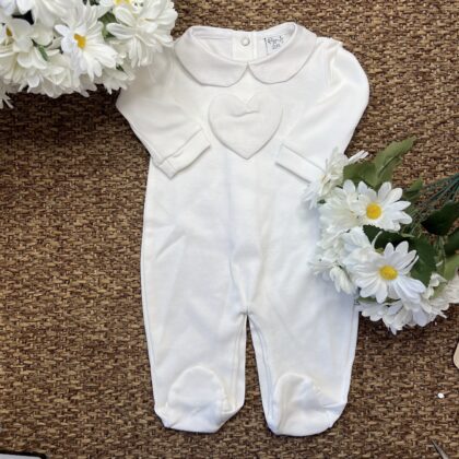 Tutina Jersey bianca Cuore | PL