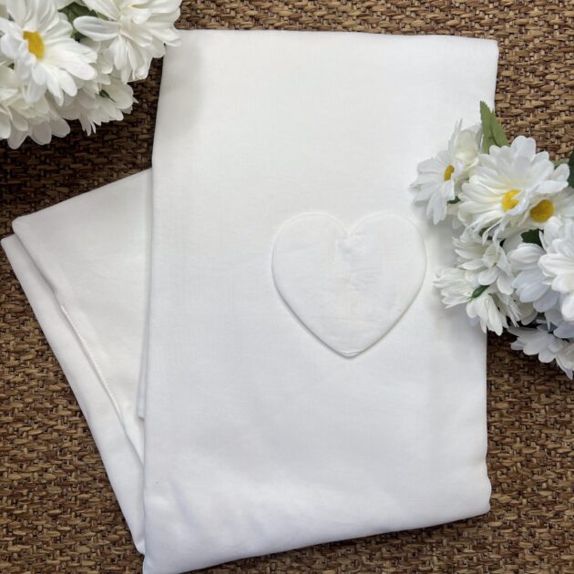Coperta Jersey Bianca Cuore | PL