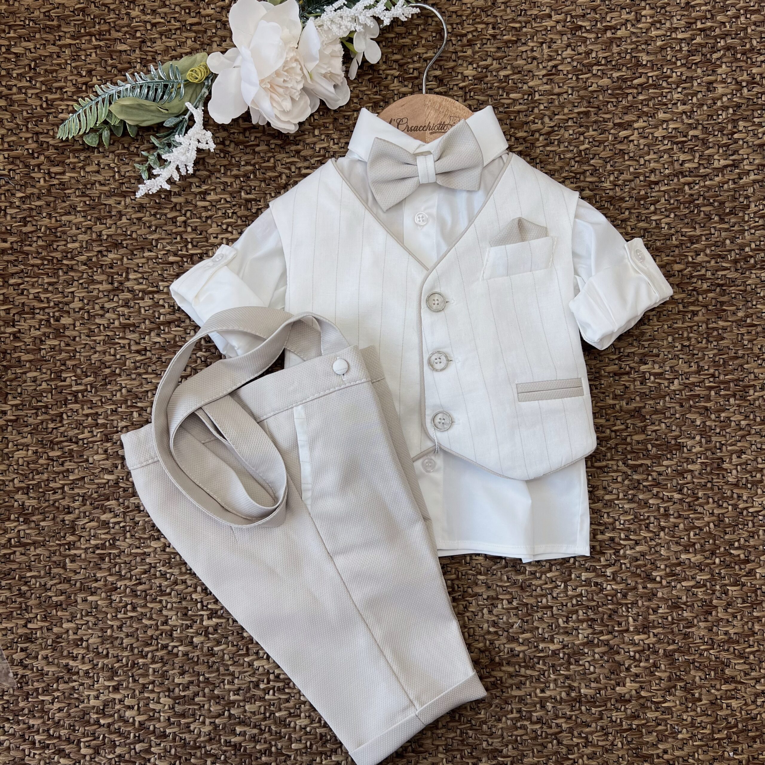 Completo elegante bimbo beige 4Pz | Nico | LP