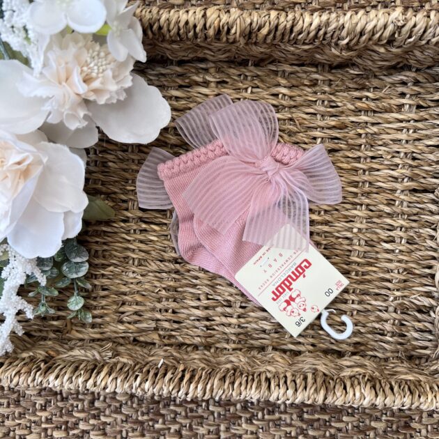Calza corta con fiocco rosa | 2.747/4 | CN