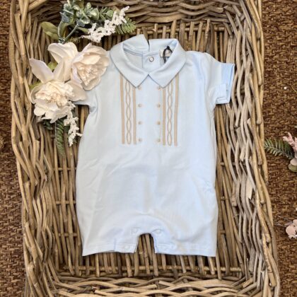 Pagliaccetto Jersey Celeste e Beige | 0428 | CC