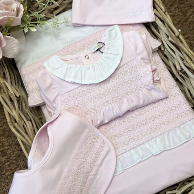 Coordinato nascita neonata punto smock 5Pz | 0559 | CC