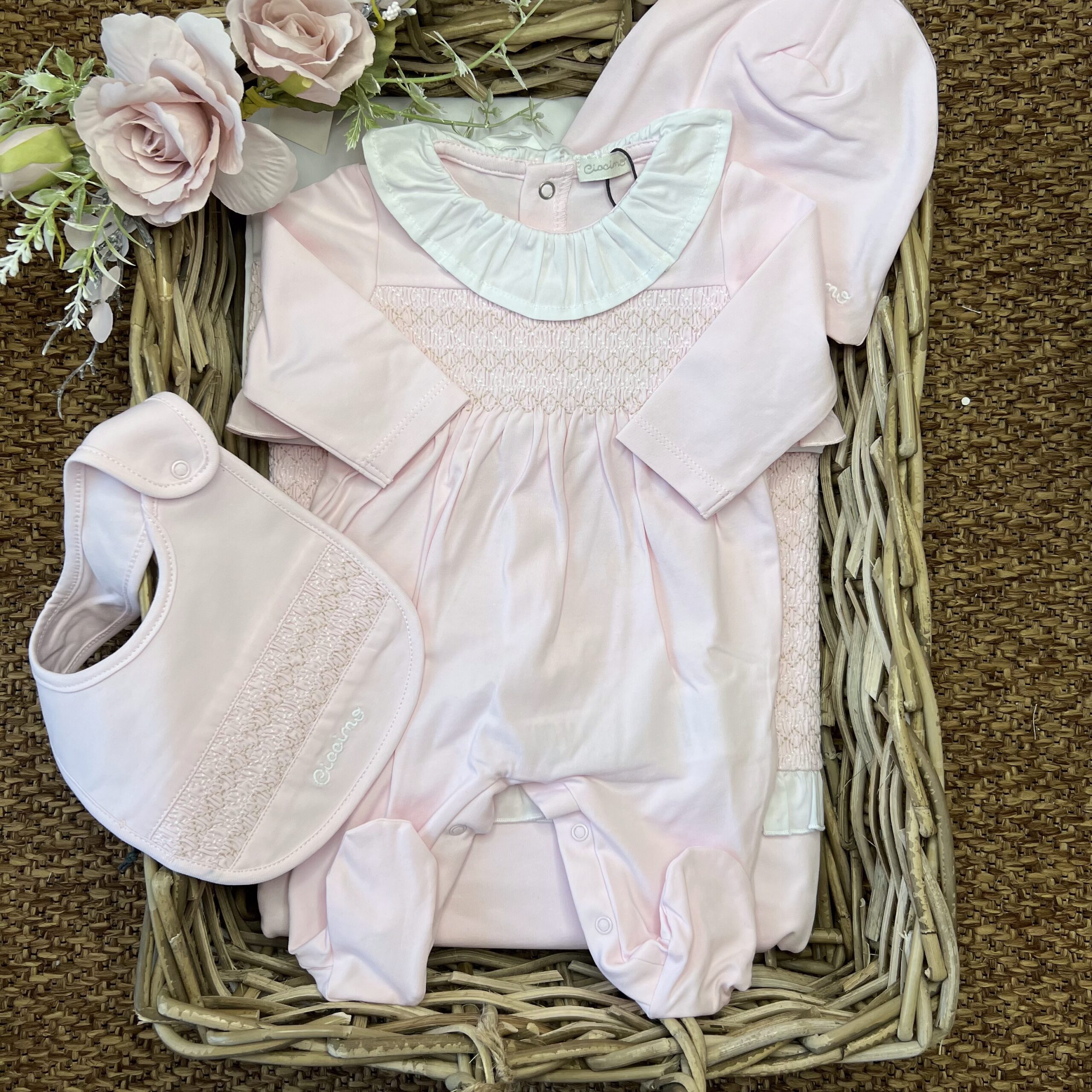 Tutina Punto Smock Jersey Rosa | 0546 | CC
