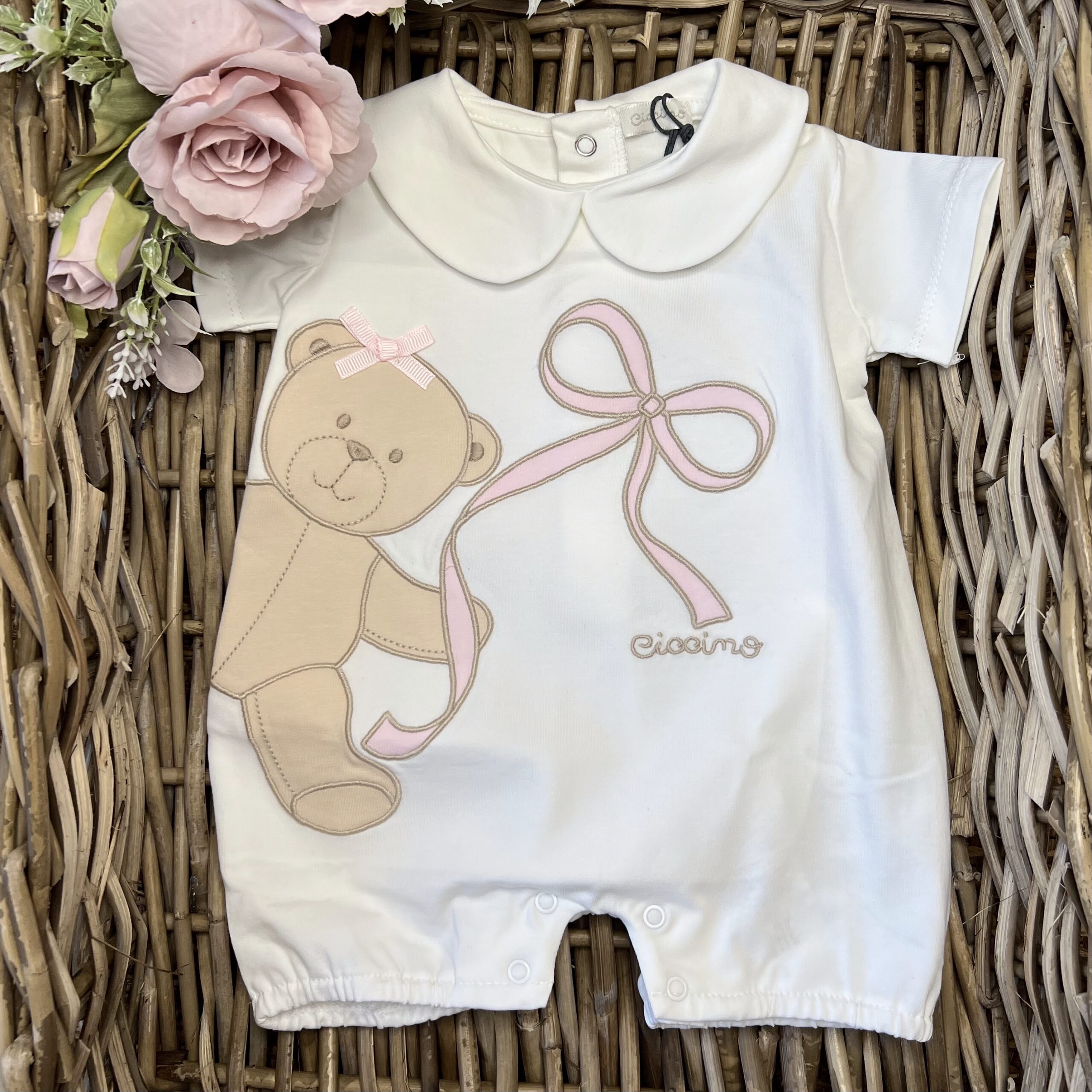 Pagliaccetto in Jersey con Orsetto e Fiocco | 0688 | CC