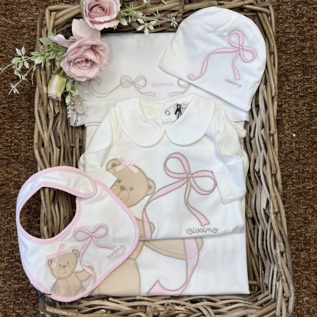 Coordinato Nascita Jersey Neonata Orsetto Fiocco | 0685 | CC
