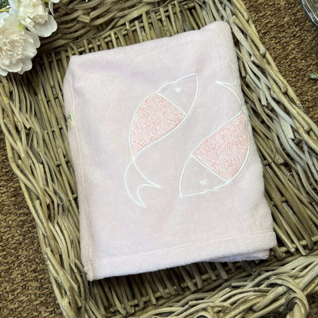 Telo mare bimba rosa pesciolini | 73085 | CL