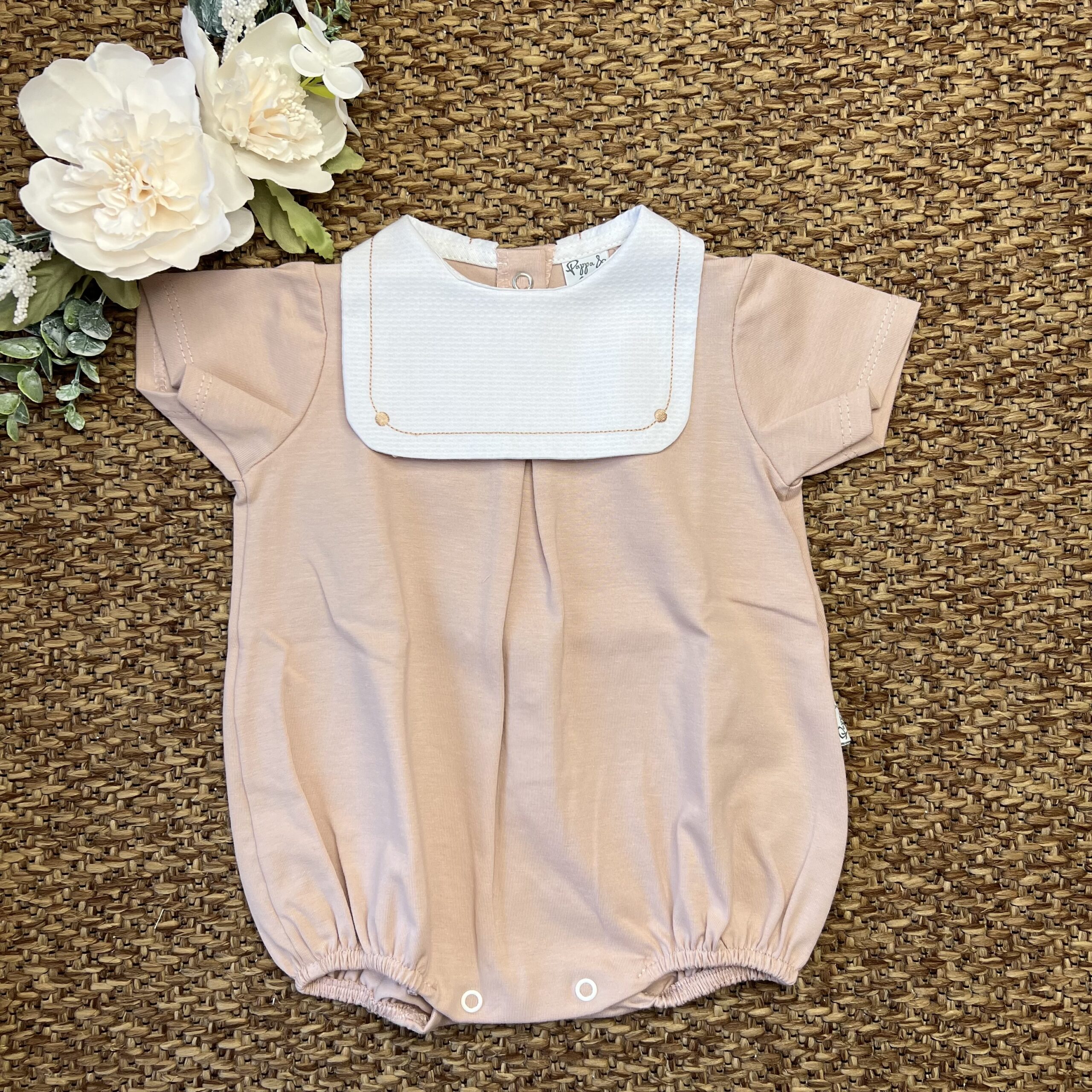 Pagliaccetto con bavero rosa cipria | P&L