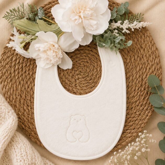 Bavetta panna con orsetto beige | C64602 | CCD