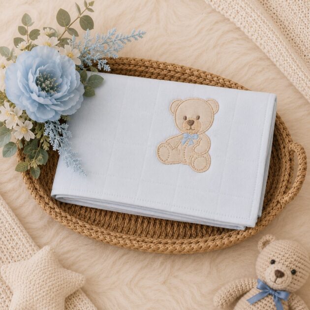 Quadrato garza Teddy celeste | ST13 | BBG