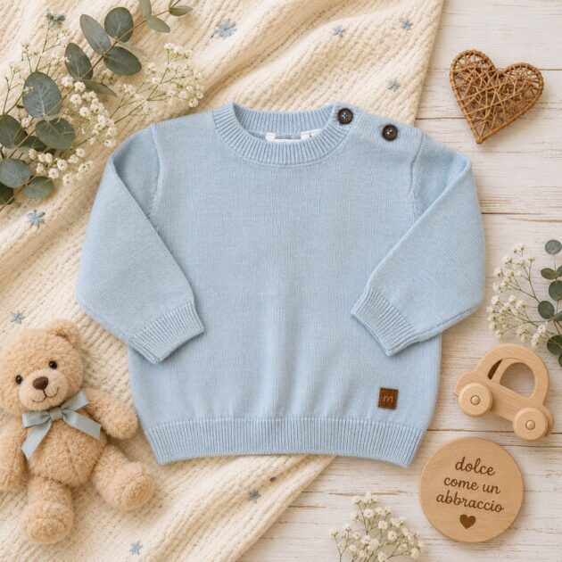 Maglioncino semplice celeste | AI | 3H684 | MB