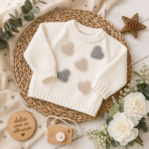 Maglioncino bimba con cuori | AI | 3H748 | MB