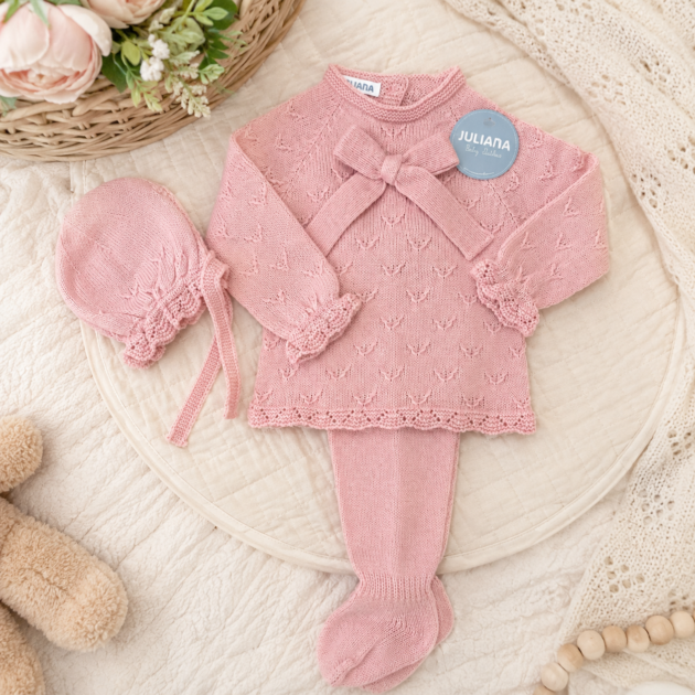 Completo nascita neonata rosa antico 2Pz | AI | 26541 | JL