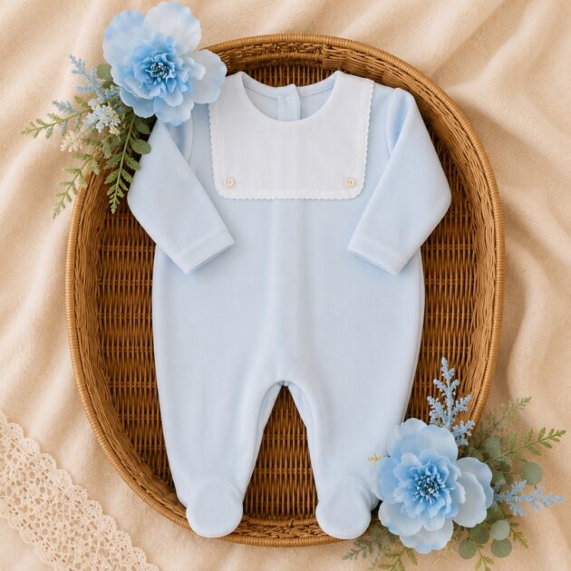 Tutina ciniglia bavero celeste | AI | BG510B | BBG