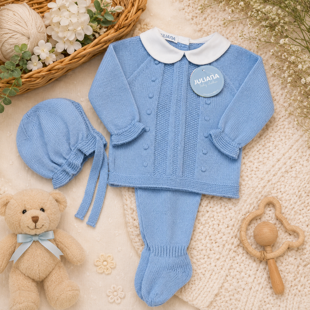 Completo nascita neonato celeste 2 Pz | AI | 26555 | JL