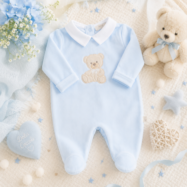 Tutina ciniglia Teddy celeste | ST50B | BBG