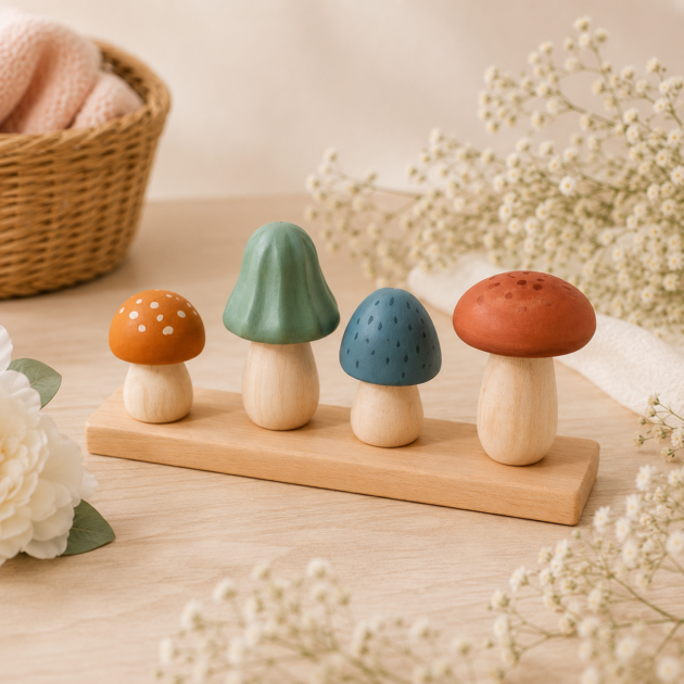 Puzzle da impilare funghi | Little Dutch