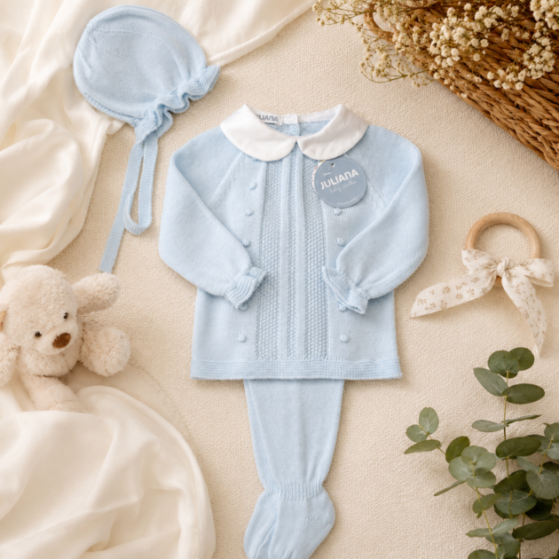 Completo nascita neonato celeste 2Pz | AI | 26555 | JL