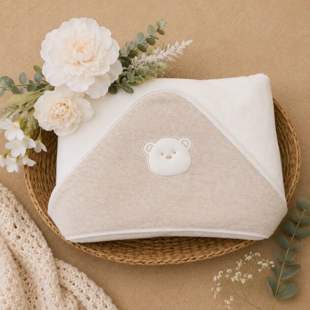 Triangolo spugna beige con orsetto | C64620 | CCD