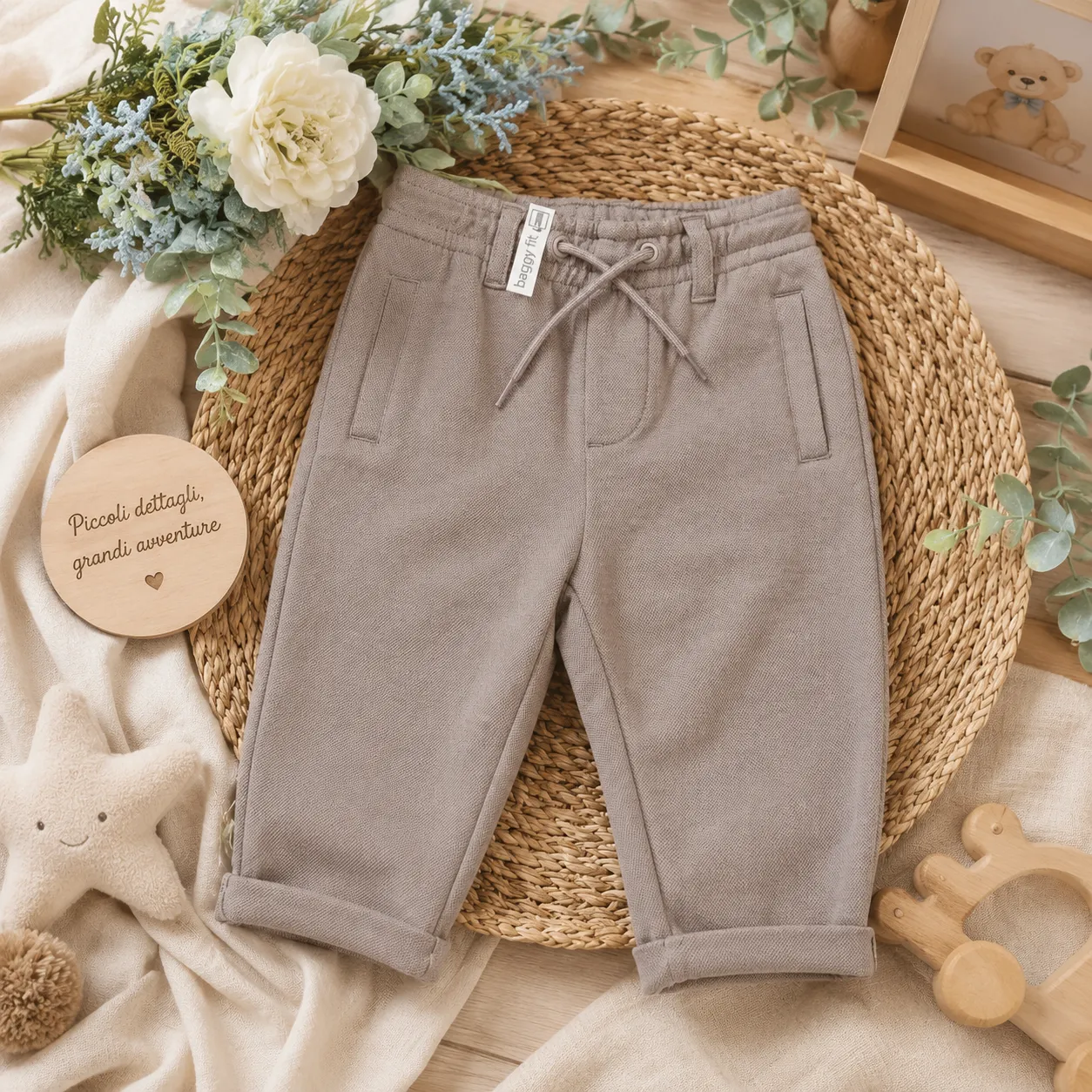 Pantalone bimbo tortora | 0H711 | SB