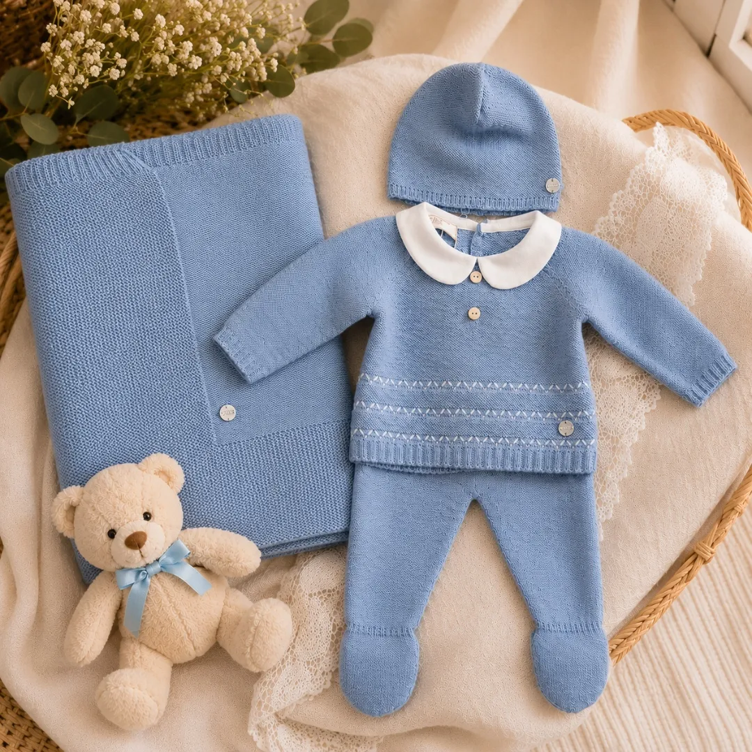 Set nascita neonato avion con cappellino e coperta | AI | 103-114083 | PZ