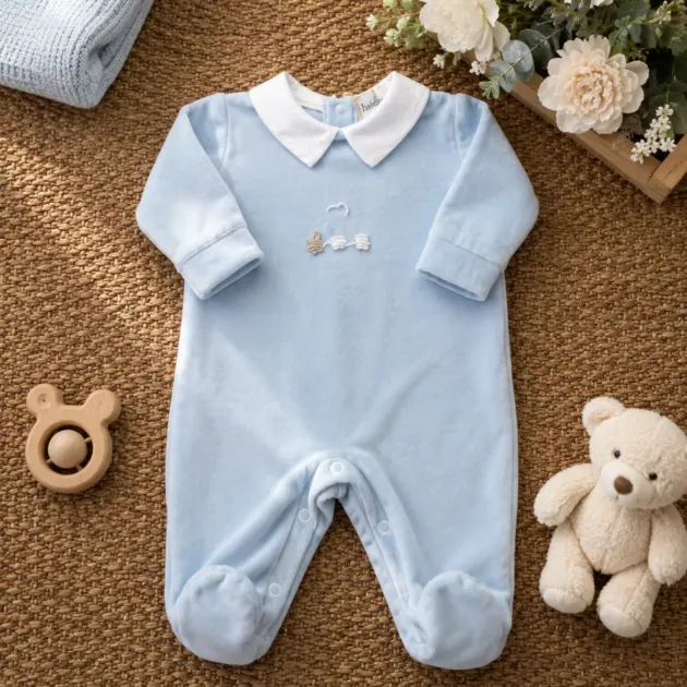 Tutina ciniglia neonato celeste | AI | B103 | BM