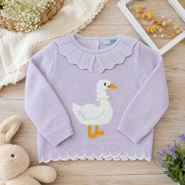 Maglioncino bimba glicine papera | AI 312 | DK