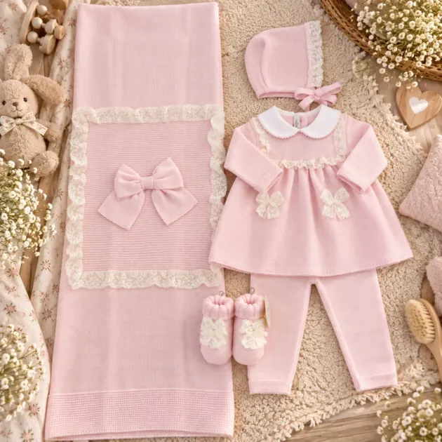 Uscita clinica rosa con pizzo