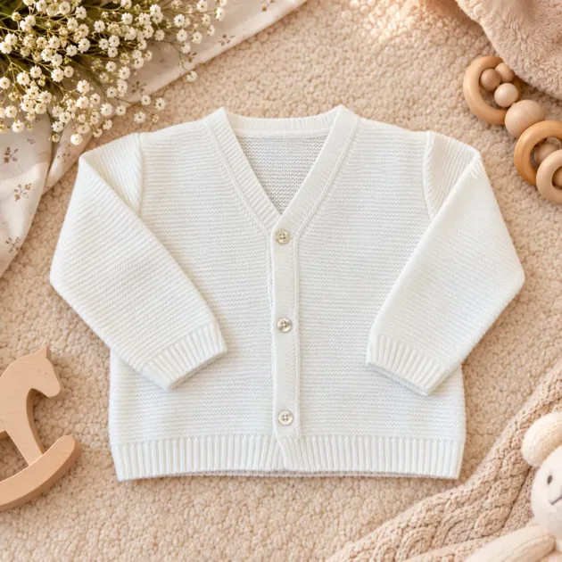 Cardigan bimbo panna