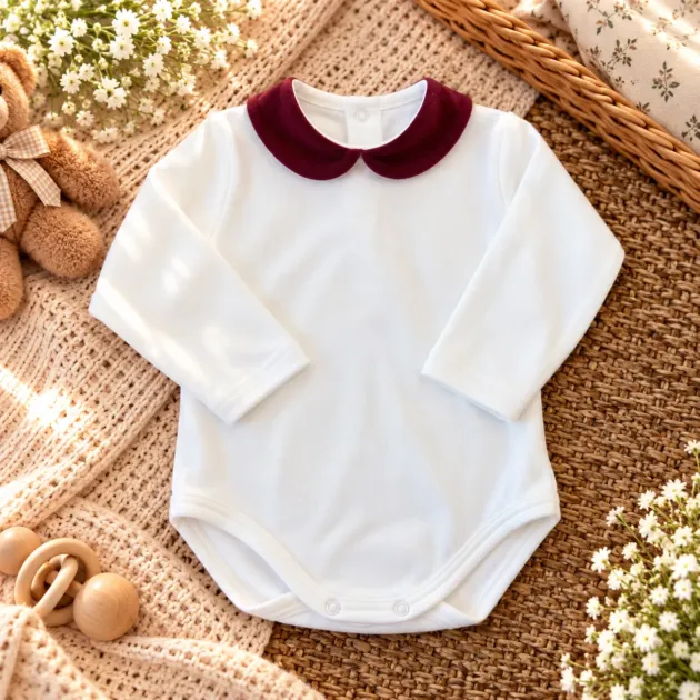 Body collletto velluto bordeaux | 19138 | CL