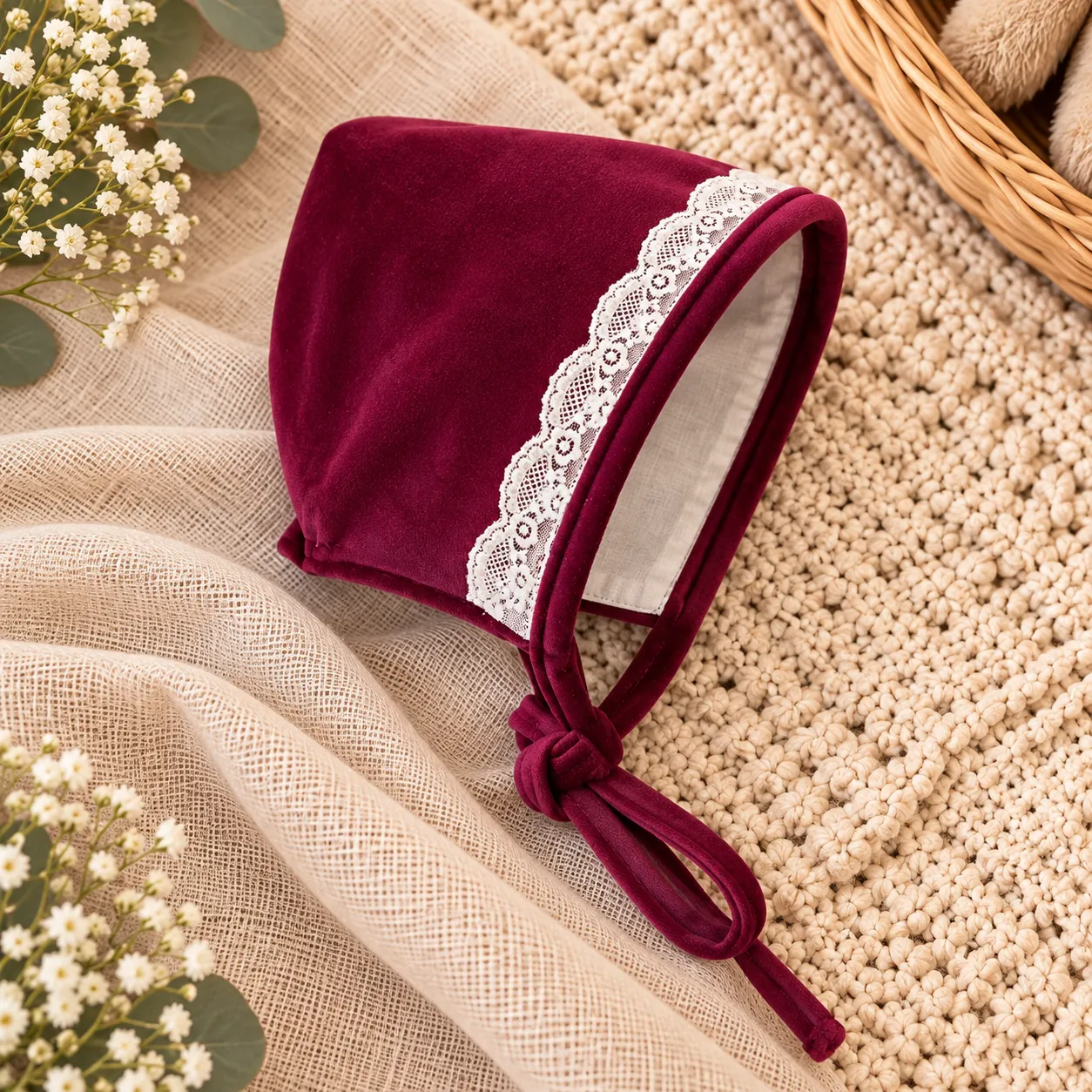 Cuffietta velluto bordeaux | 75197 | CL